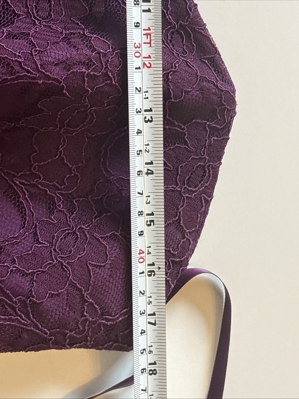 Mori Lee Madeline Formal Bridesmaid Party Dress Purple Eggplant Size 20/22 - Picture 12 of 14